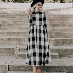 Plaid Dress Fits Larger Casual Plaid Midi Dress For Fall, White A-line Maxi Dress For Fall, Casual White Maxi Dress For Fall, Casual Plaid Midi Dress For Spring, White A-line Midi Dress For Fall, Fall A-line Maxi Dress For Day Out, White Maxi Dress For Daywear In Fall, Casual Plaid Maxi Dress For Spring, Plaid Midi Length Maxi Dress For Spring