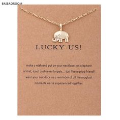 Fashion Gold Palted Lucky Us Elephant Chain Necklace Women Jewelry Elephant Necklace Gold, Lucky Elephant, Elephant Necklace, Bow Necklace, Wedding Gifts For Guests, Wedding Gift Favors, Pet Necklace, Necklace Women, Short Necklace