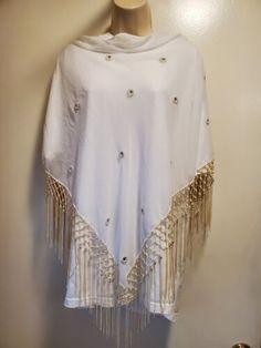 Mirror Accent, White Chiffon, Shawl, Cover Up, Chiffon, Mirror, Best Deals, How To Wear, White