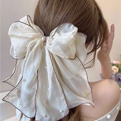 Super Cute And Stylish Ships In 5-10 Business Days French Clip, Ribbon Hairstyle, Hair Accessories Clips, Retro Hairstyles, Hair Decorations, Bow Hair Clips, Bow Clips, Vintage Hairstyles, Hair Barrettes