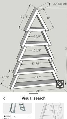 the diagram shows how to build a wooden christmas tree