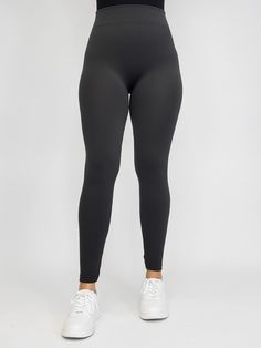 92% POLYESTER 8% SPANDEX O/S FITS SMALL-LARGE Soft and smooth fleece lining inside feels great against your skin and keeps you warm. With the simple and clean silhouette that never goes out of style and the warm fleece lining, this is the perfect winter legging. Casual Soft Touch Leggings For Yoga, High Stretch Basic Bottoms, Casual Soft Touch Yoga Leggings, Soft Touch Casual Yoga Leggings, Versatile Solid High Stretch Leggings, Seamless Casual Loungewear Leggings, Versatile Elastane Tights, Solid Color Leggings With Elastic Waistband For Winter, Winter Solid Leggings With Elastic Waistband