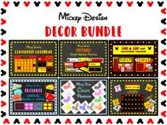 the mickey mouse design decor bundle is shown