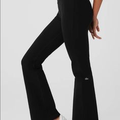 2x Alo Airbrush High Waist Leggings -- One Is Flared Split Leg, Other Is Skinny Leg. Https://Www.Aloyoga.Com/Products/W51407r-Airbrush-High-Waist-Flare-Legging-Black Alo Yoga Full Length Pants In Solid Color, Alo Yoga Full Length Sports Pants, Alo Yoga Full-length Sports Bottoms, Alo Yoga Full Length Workout Pants, Black Stretch Alo Yoga Bottoms, Alo Yoga Black Stretch Bottoms, High Stretch Alo Yoga Pants For Yoga, Alo Yoga Black Full Length Pants, High Stretch Sporty Pants By Alo Yoga