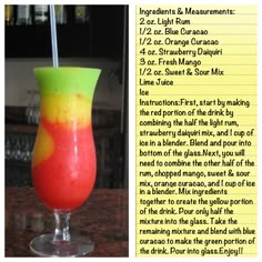 Bob Marley Daiquiri Bob Marley Drink, Alcoholic Shots, Drinks Liquor, Strawberry Daiquiri Mix, Portuguese Desserts, Pudding Shots, Green Teas, Measuring Ingredients