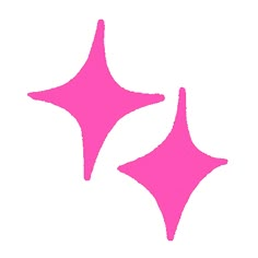 two pink stars on a white background