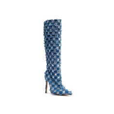 Azalea Wang-Eve Boot Bring a little mix of sweet and sassy to your wardrobe with the Azalea Wang Eve boot. The bold denim design, rhinestone touches, and Western-inspired silhouette combine for an eye-grabbing highlight to a layered look. Click here for Boot Measuring Guide. Azalea Wang, Denim Design, Little Mix, Layered Look, Customer Service, Bring It On, Boots, Wardrobe, Free Shipping