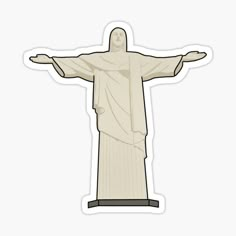 the statue of christ sticker