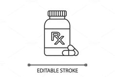 Icon Minimal, Prescription Bottle, Bottle Drawing, Work Ethic