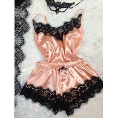 Sexy Women Nightwear Lace Silk Pajamas Sets Sleepwear V Neck Nightdress Shorts Night Suit Pijamas Women, Satin Sleepwear, Silk Lingerie, Satin Pyjama Set, Sleepwear Sets, Babydoll Lingerie, Satin Pajamas, Pajama Set Women