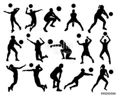 silhouettes of people playing basketball