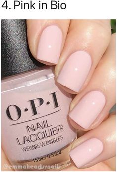 Cool Pink Nail Polish, Barbie Pink Pedicure Ideas, Opi Blush Pink Nail Polish, Pale Pink Nail Polish Colors, Opi Me Myself And Opi, Pale Pink Gel Nails Short, Pale Pink Nails Short, Opi Stop Im Blushing, Opi I Think In Pink