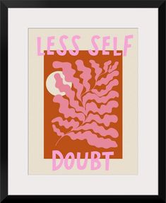 Fine Art Print, Martin Black Frame entitled Self Doubt.  Multiple sizes available.  Primary colors within this image include Brown, Pink, Black.  Made in USA.  All products come with a 365 day workmanship guarantee.  Inks used are latex-based and designed to last. Black Frame Wall Art, Black Frame Wall, Black Framed Wall Art, Frame Wall Art, Frame Wall, Pastel Art, Wall Art For Home, Big Canvas, Big Canvas Art