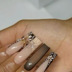 - 𝗳𝗼𝗹𝗹𝗼𝘄 𝟰 𝗺𝗼𝗿𝗲 ➚➚➚ Fall Nails Latina, Fall Girly Nails, Nails 2024 Design, Y2k Fall Nails, Fall Long Nails, Fall Nail Sets, Nails Inspo Acrylic, Fall Inspo Nails, Fall Baddie Nails