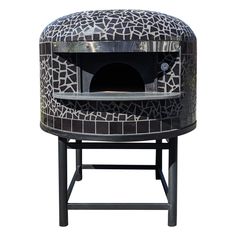 a giraffe print oven sitting on top of a table