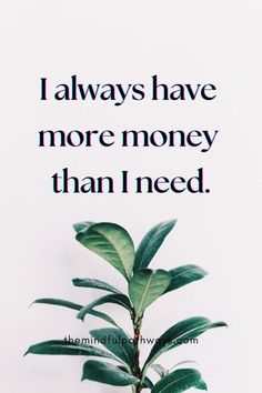 Affirmation: "I always have more money than I need. " 🔮💰 Unlock the power of affirmations with my latest blog post! Learn how to manifest abundance and create a life you love with the help of positive affirmations. Click to read more! Daily Affirmations Success, Wallpaper Morning, Positive Wallpaper, Affirmations For Money, Money And Wealth, Daily Positivity, Uplifting Quotes Positive, Attracting Money, Manifesting Vision Board