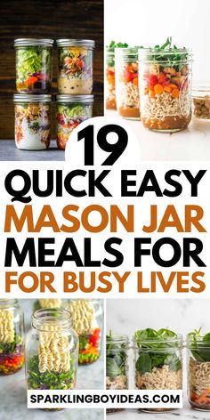 Mason jar meal prep just got more exciting! Explore our healthy Mason jar meals, perfect for on-the-go lifestyles. Dive into Mason jar salad recipes packed with flavor, or start your day right with Mason jar breakfasts. Our easy Mason jar snacks for busy afternoons, and Mason jar soup recipes for chilly days. Embrace the simplicity of layered Mason jar recipes, including vegan and keto recipes. Whether it's Mason jar overnight oats or meals in a jar recipes for work, we've got you covered. Ball Jar Lunches, Soup In A Jar Meal Prep, Ramen Lunch Mason Jars, Omlet In A Mason Jar, Mason Jar Meal Prep For The Week, Meal Prep For The Week Mason Jars, Mason Jar Ramen Recipes, Pasta Jar Salad, Lasagna In A Jar