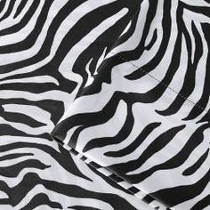 the zebra print is black and white in color