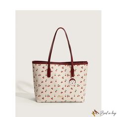 Bird in Bag - Large capacity cute cherry tote bag new fashion shoulder bag bag female college students class bag Cute Large Capacity Tote Canvas Bag, Preppy Bags For Daily Use, Cute Large Capacity Tote Shoulder Bag, Cute Large Capacity Red Bag, Cute Red Bag With Large Capacity, Cute Red Bags With Large Capacity, Cute Tote Satchel For Shopping, Cute Double Handle Satchel For Shopping, Cute Double Handle Shoulder Bag For Shopping