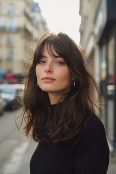 12 Most Popular French Haircuts for Women 2024 2025 Haircut For Women, Fine Long Hair Haircuts, Brunette Medium Haircut, French Brunette Hair, Long Face Shape Hairstyles, Haircut Fall 2024, Trend Haircut 2024, Woman Haircut 2024