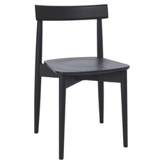 a black wooden chair on a white background