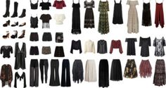 Strega's Forest all year round wardrobe (2015-2016). Fairycore Capsule Wardrobe, Capsule Wardrobe Witchy, Dark Capsule Wardrobe, Witchy Capsule Wardrobe, Grunge Capsule Wardrobe, Goth Capsule Wardrobe, Tapestry Shorts, Red Handkerchief