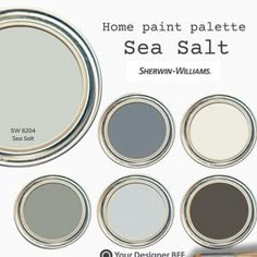 the home paint palette sea salt is available in six different colors and sizes, including white