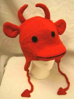 Weird Hats, Red Png, Monster Hat, Masculine Feminine, Red Devil, Ski Cap, Hat Knit, Quality Hats, The Oc