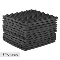 foam sponges stacked on top of each other in the shape of hexagonal shapes