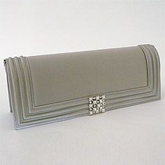 Franchi special occasion handbags. Silver silk clutch with jeweled ornament for evneing wear. Discover your glam at Perfect Details. Beige Clutch, Silk Clutch, Wedding Handbag, Bridal Purse, Silver Silk, Wedding Purse, Wedding Clutch, Designer Clutch, Handbags Designer