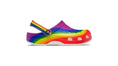 The Crocs Men's Classic Rainbow Dye Clogs are designed with ventilation ports and feature pivoting heel straps. | Crocs Adults' Classic Rainbow Dye Clogs Rainbow (Size M 05 / W 07) | Academy Sports & Outdoors Rainbow Shoes, Brooks Running Shoes, Crocs Men, Rainbow Tie Dye, Academy Sports, Mens Slides, Mens Athletic Shoes, Rainbow Tie, Rainbow Kids