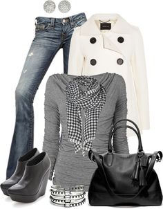 Cute outfit ...ready for fall and winter Look Plus Size, Checked Scarf, Look Plus, Fall Winter Outfits, Look Fashion, Autumn Winter Fashion, Plus Size Fashion, Casual Style, Style Me