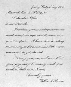 an old letter with writing on it