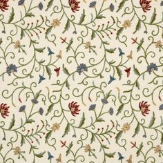 Crewel Embroidery Fabric Kashmir # Techmal ZE-1471 @27 per yard. We can make curtains according your measurement Contact for quote by CrewelFabric on Etsy Design Guide, Embroidery Kits