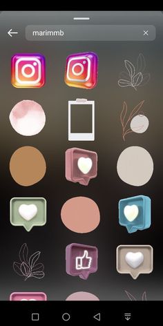 an image of some app icons that are on the phone, with different colors and shapes