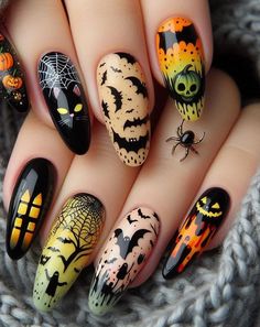 Halloween Nail Ideas, Witchy Nails, Halloween Beauty, Wild Leopard, October Nails, Spooky Designs, Glam Nails