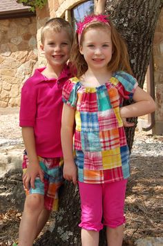 Latest Brother/Sister Outfit or (Why I started sewing again...) Sibling Matching Outfits, Peasant Dress Patterns, Pants Tutorial, Older Sibling, Family Friendly Recipes, Spring Pictures