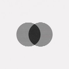 a black and white image of an oval with lines in the middle on a light gray background