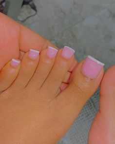 French Tip Acrylic Toes, Pink French Tip, 2022 Nails, Nails Pretty