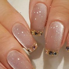 Nails Design 2024, New Years Nails Acrylic, French Tip Nails Ideas, Fashion Nail Designs, Jeweled Nails, Decorative Nails, Elegant Nail Art, Best Nail Art Designs