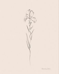 a black and white drawing of a flower