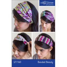 74-1160-888|Indygo Junction Banded Beauty Headband Trio Pattern Hair Ties Diy, Potluck Party, Beauty Patterns, Sewing To Sell, Diy Fashion Accessories, Hair Comb Accessories, Upcycle Sweater, Butterick Pattern, Butterick Sewing Pattern