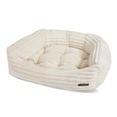 Jax & Bones Plush Wide Wale Corduroy Napper Nest Dog Bed — Luna Ivory Mini Sala, Puppy Items, Cute Dog Beds, Wide Wale Corduroy, Senior Dogs, Puppy Beds