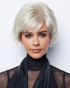 Hi-Fashion Collection Hair Length: Fringe 3.3-4.1" | Crown 3.3-4.1" | Nape 3" Weight: 2.4 oz. Kason from Rene of Paris Hi-Fashion Collection is a short-length synthetic wig. This straight ready-to-wear wig is a short pixie. Kason is a sophisticated modern short pixie. With the Kason you have many styling options. The soft texture and tapered fringe compliment all face shapes. Kason is machine made with adjustable tabs in the back nape area to allow a more comfortable fit. This result is a comfor Tapered Fringe, Ladies Short Hair, Rene Of Paris Wigs, Haircuts For Ladies, Vivica Fox Wigs, Ponytail Hair Piece, Best Wig Outlet, Kids Wigs, Monofilament Wigs