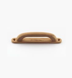 a wooden handle on a white background