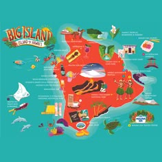 Illustrated map of Big Island, Hawaii with all the fun travel things to. Brought to you by the Host of Hawai'i, creators of the iconic chocolate covered macadamia nut Hawaiian Host. Things To Do In Hawaii Big Island, Hiking Big Island Hawaii, Hawaii Big Island Bucket List, Hawaii Main Island, Island Of Hawaii Things To Do, Big Island Itinerary, Hawaii Tourist Attractions, Hawaii The Big Island, Big Island Hawaii Things To Do Kids