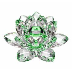 PRICES MAY VARY. Title: Zoogamo 4" Green Crystal Lotus Flower – Glass Home Decor for Feng Shui with Clear Reflection & Gift Box. Product Type: Categories > Home Décor Products > Home Décor Accents > Collectible Figurines Crystal Lotus, Lotus Flower Tattoo Design, Wiccan Decor, Sette Nani, Lavender Aesthetic, 3d Photo, Crystal Figurines, Crystals In The Home, Rainbow Crystal