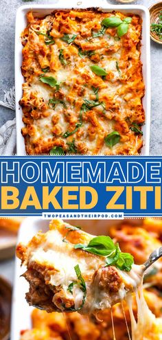 Baked Ziti Easy Baked Pasta, Best Baked Ziti Recipe, Italian Sausage Recipes Pasta, Easy Italian Dinner, Baked Ziti With Sausage, Easy Baked Ziti, Ziti Recipe, Pork Recipes For Dinner, Ziti Recipes