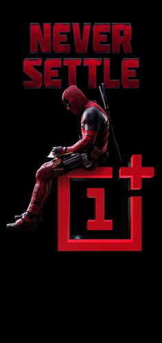 the poster for deadpool is shown on a black background with red letters and a man in