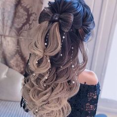 Quick Curly Hairstyles, Amazing Hairstyles, Easy Hairstyles For Thick Hair, Hair Upstyles, Holiday Hair, Dyed Hair Inspiration, Quince Hairstyles, Kawaii Hairstyles, Hairstyles Wedding